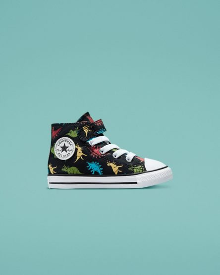 Tenisi Inalti Fete Converse Chuck Taylor All Star Easy-On Dinosaurs Negrii Rosii Albastri | RO JGUKD521